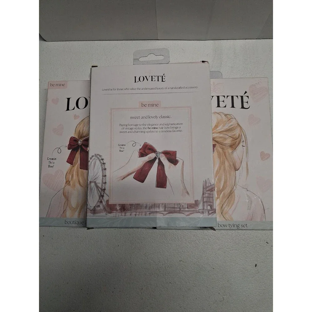 3 Lovete Boutique Hair Bow Tying Set - Be Mine